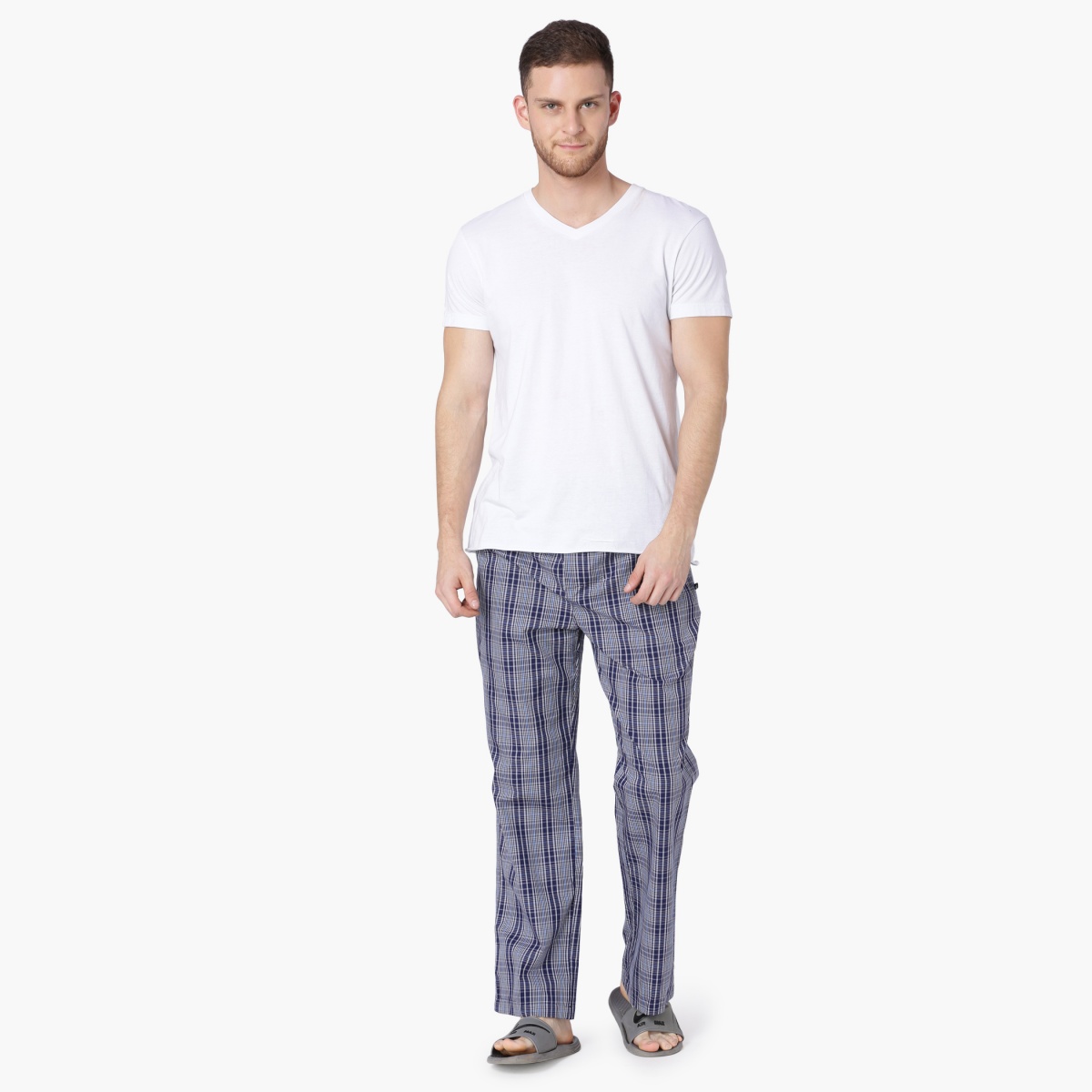 Buy JOCKEY Checked Woven Lounge Pants from Jockey at just INR 799.0