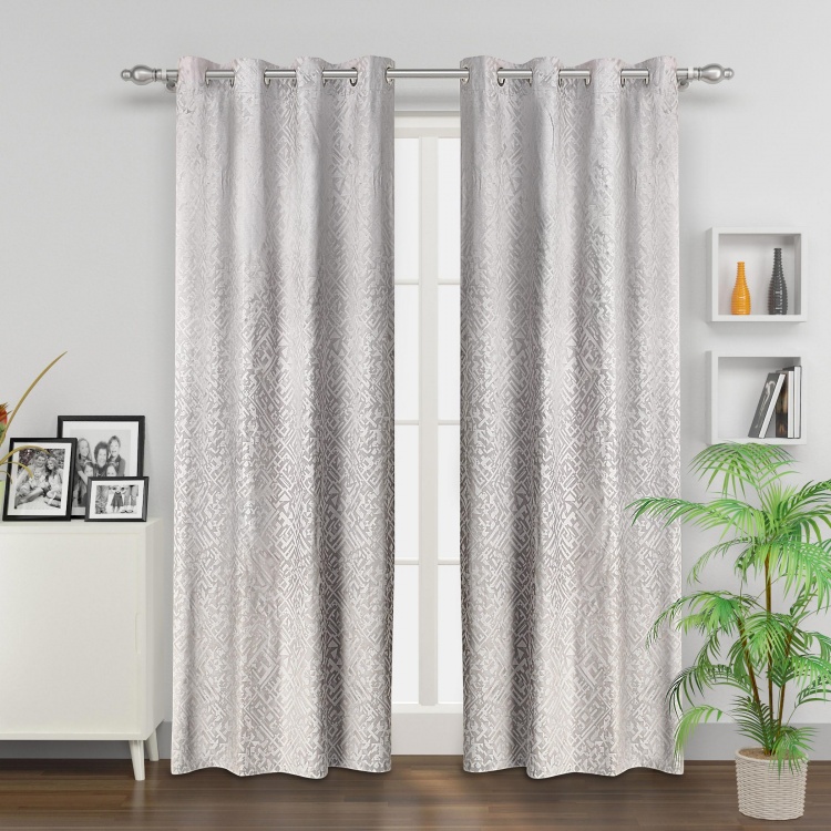 Matrix Griffin Blackout Door Curtain -Set Of 2 Pcs