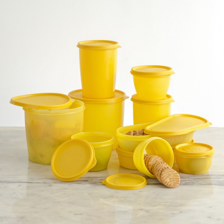 Solid Plastic Containers- Set of 10- Yellow