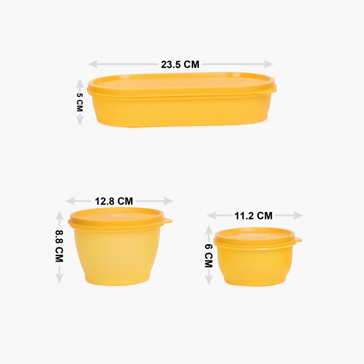 Solid Plastic Containers- Set of 10- Yellow