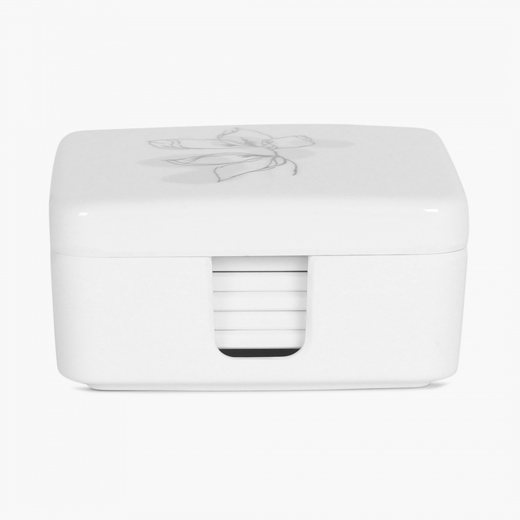 Square Coaster With Stand - Set Of 6