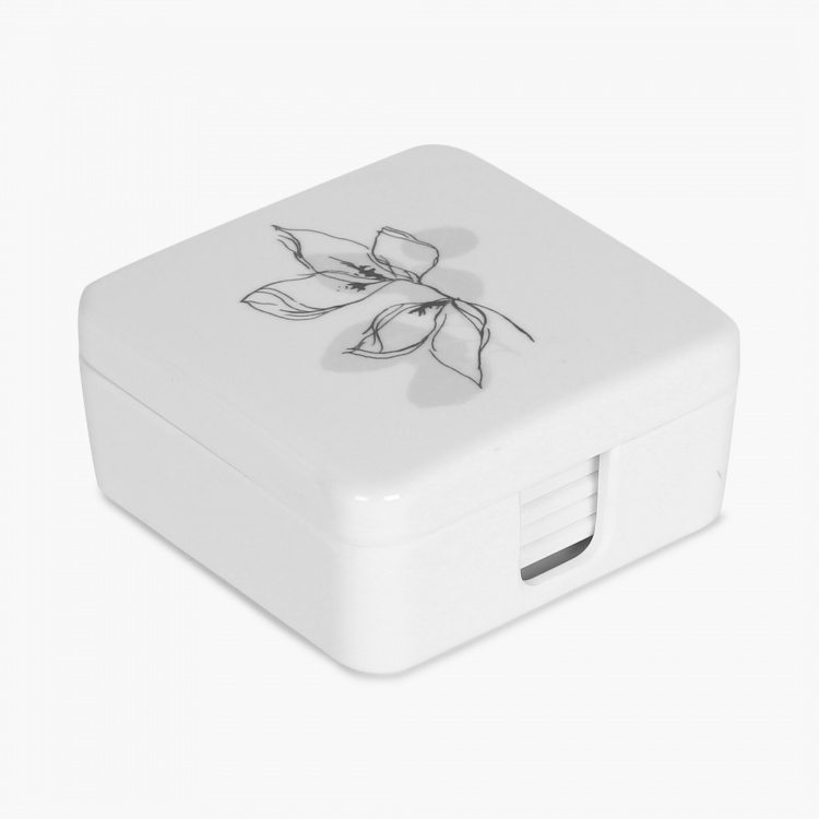 Square Coaster With Stand - Set Of 6
